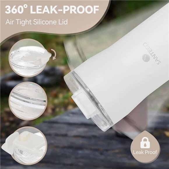 Coffee Mug 12 oz,  Insulated Coffee Cups with Flip Lid, Thermos Stainless Steel - Picture 2 of 6